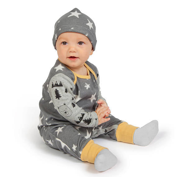 Gray Star Footless Onesie