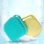 Load image into Gallery viewer, Soft Silicone Bristles Cat Dog Bath Brush Scrubber w/Shampoo Dispenser
